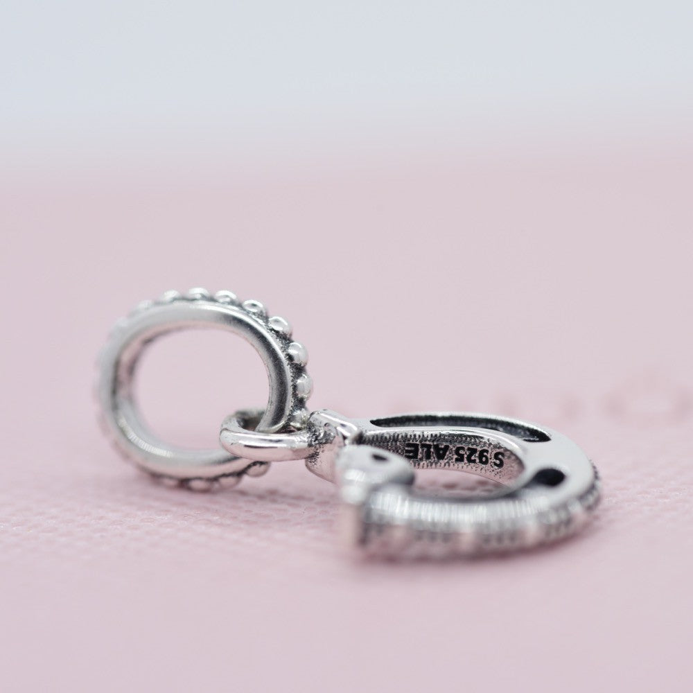 【Moments】PAN People Good Luck Horseshoe Dangle pendant Charm 799157C01 925 silver