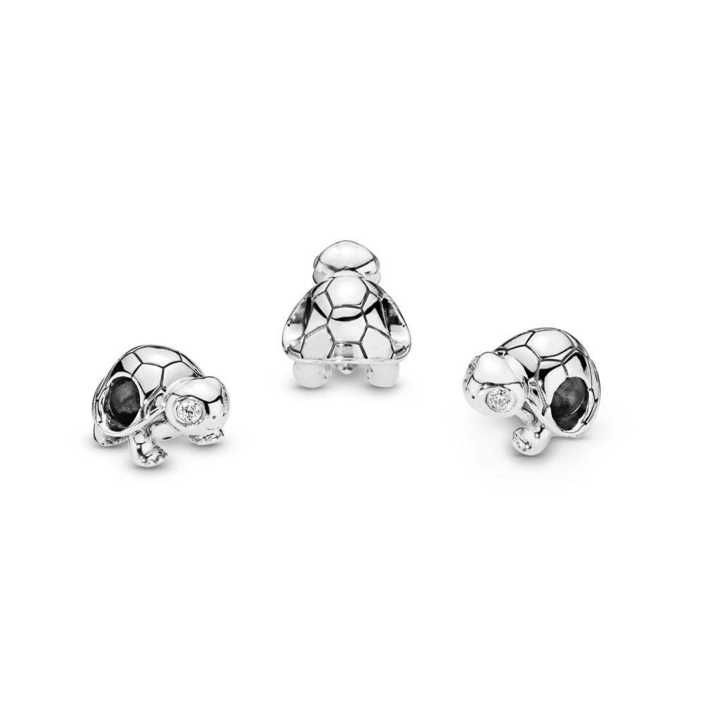 【Moments】Pan BRIGHT-EYED TURTLE CHARM 925 Silver for women 797878CZ