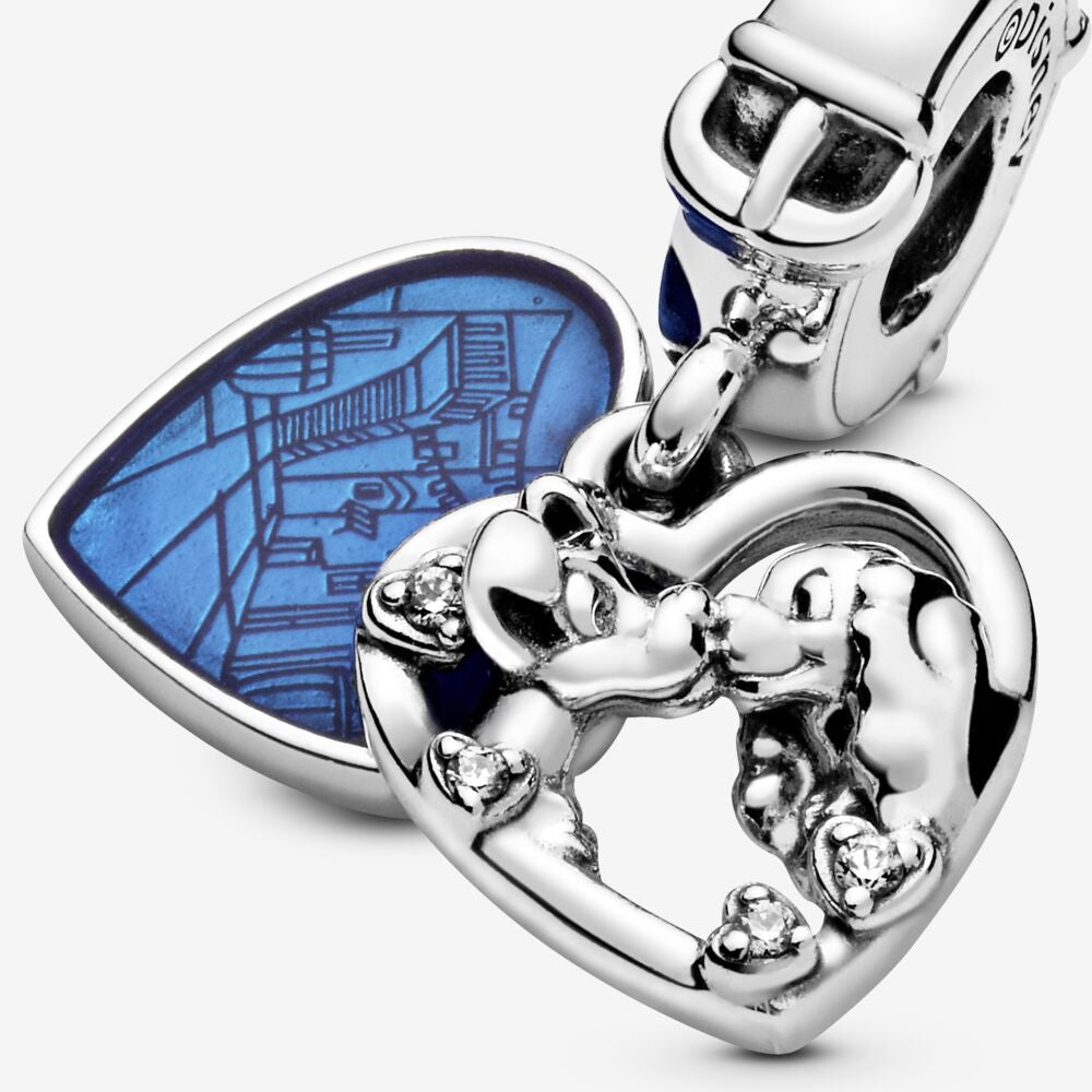 【MOMENTS】PAN Disney Lady and the Tramp Heart Dangle Charm 925 Silver pendant 798634C01