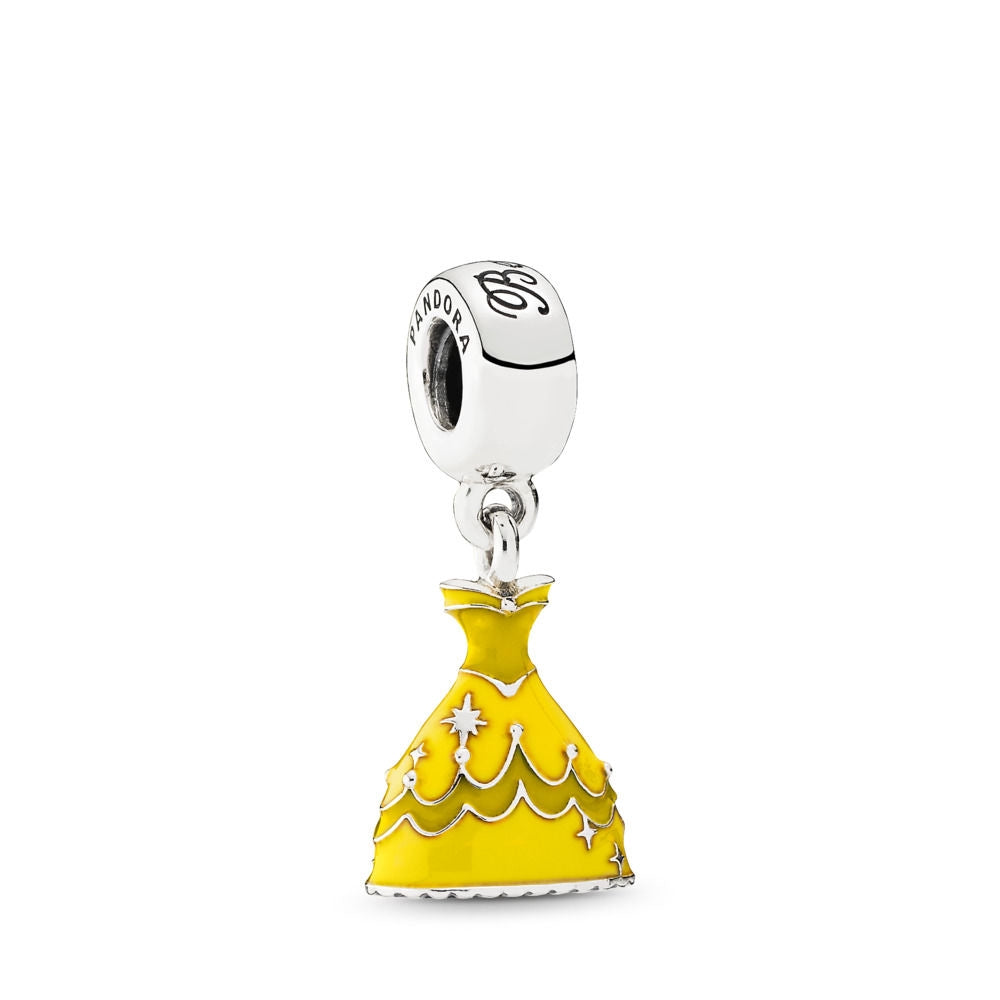 【Moments】DISNEY BELLE'S DRESS HANGING CHARM 925 Silver  for women pendant 792138EN93 791579ENMX  791576ENMX 791577ENMX