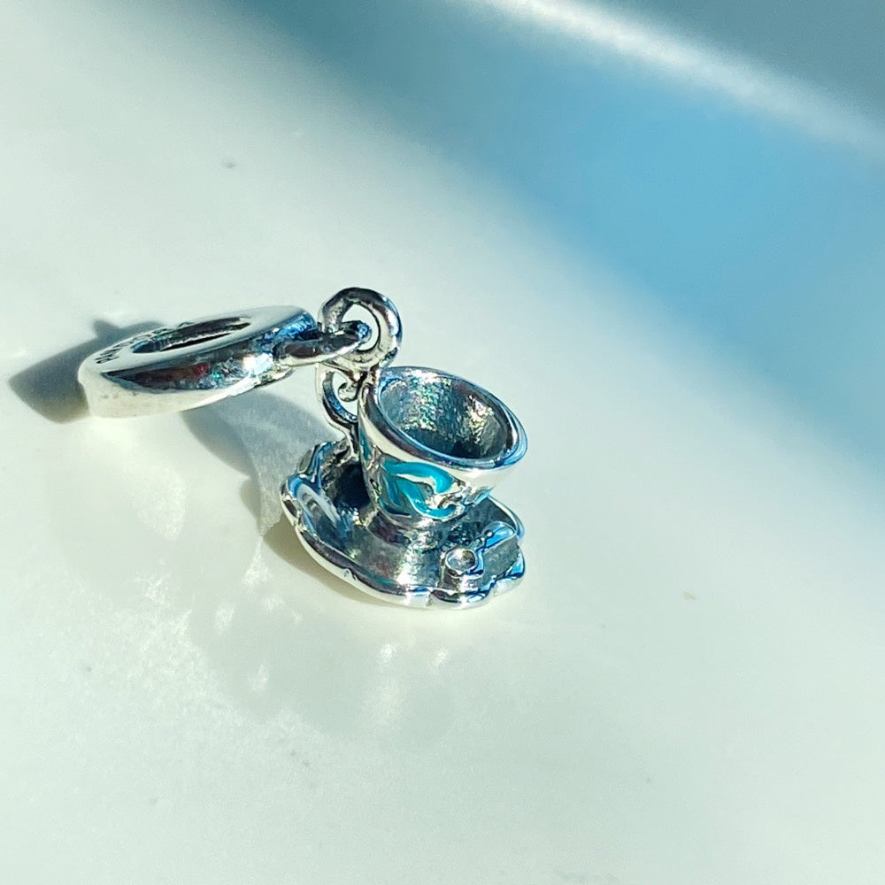 【Moments】Pan Magical Cup of Tea Dangle Charm 925 silver 792207C01 blue pendant Sterling silver