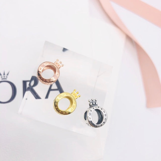 【Moments】CROWN O CHARM Letter O 925 silver pendant rose gold for pan 797401 767401 787401