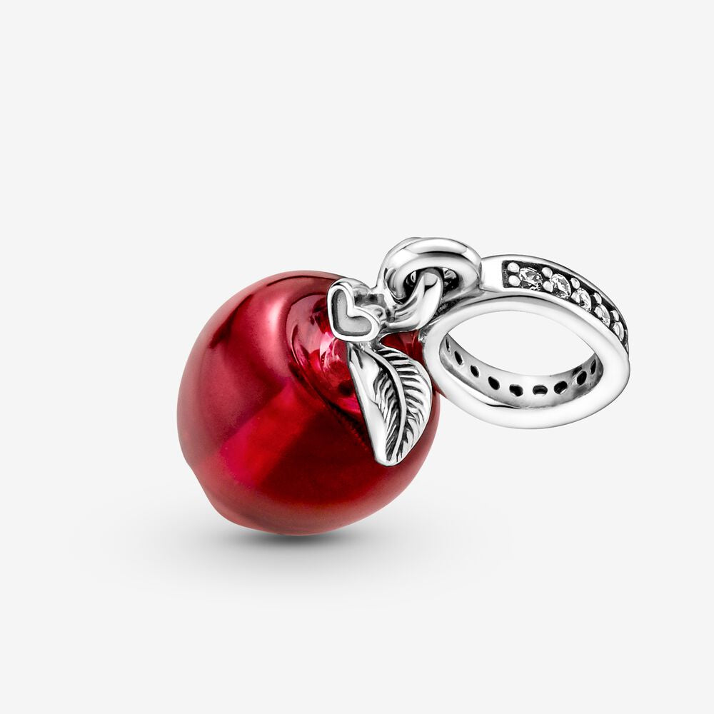 【Moments】Pan Murano Glass Red Apple Dangle Charm 799534C01 925 silver crystal red apple pendant