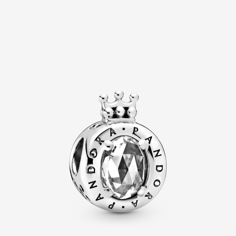 【Moments】Pan Blue Sparkling Crown O Charm 925 Silver for women 798266CZ 798266NMB