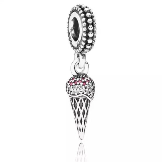 【Moments】Pan ice cream Charm 925 Silver for women pendant  diamond 791710CZR