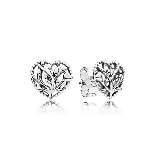Pan love tree Earring 925 silver for women diamond  Heart 297085