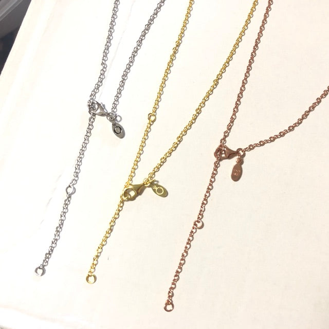 Pan Classic Cable Chain Necklace Rose gold Anchor Chain necklace 925 silver chains