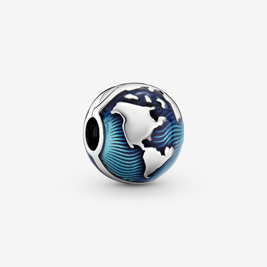 【Moments】PAN Blue Globe Clip Charm 799429C01 925 Sterling silver blue