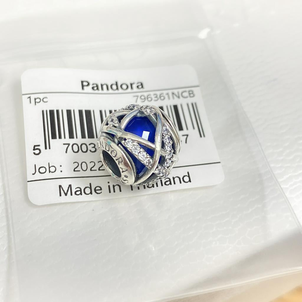 【Moments】PAN Blue Galaxy Charm 796361NCB 925 silver Classic crystal