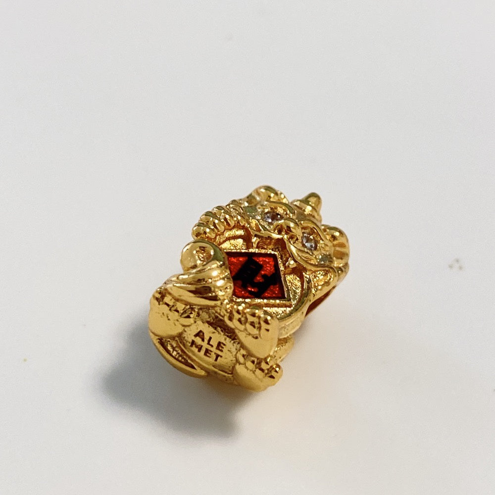 【Moments】PAN Chinese Fortune Pixiu Charm gold red Lucky to ward off bad luck charm 760091C01