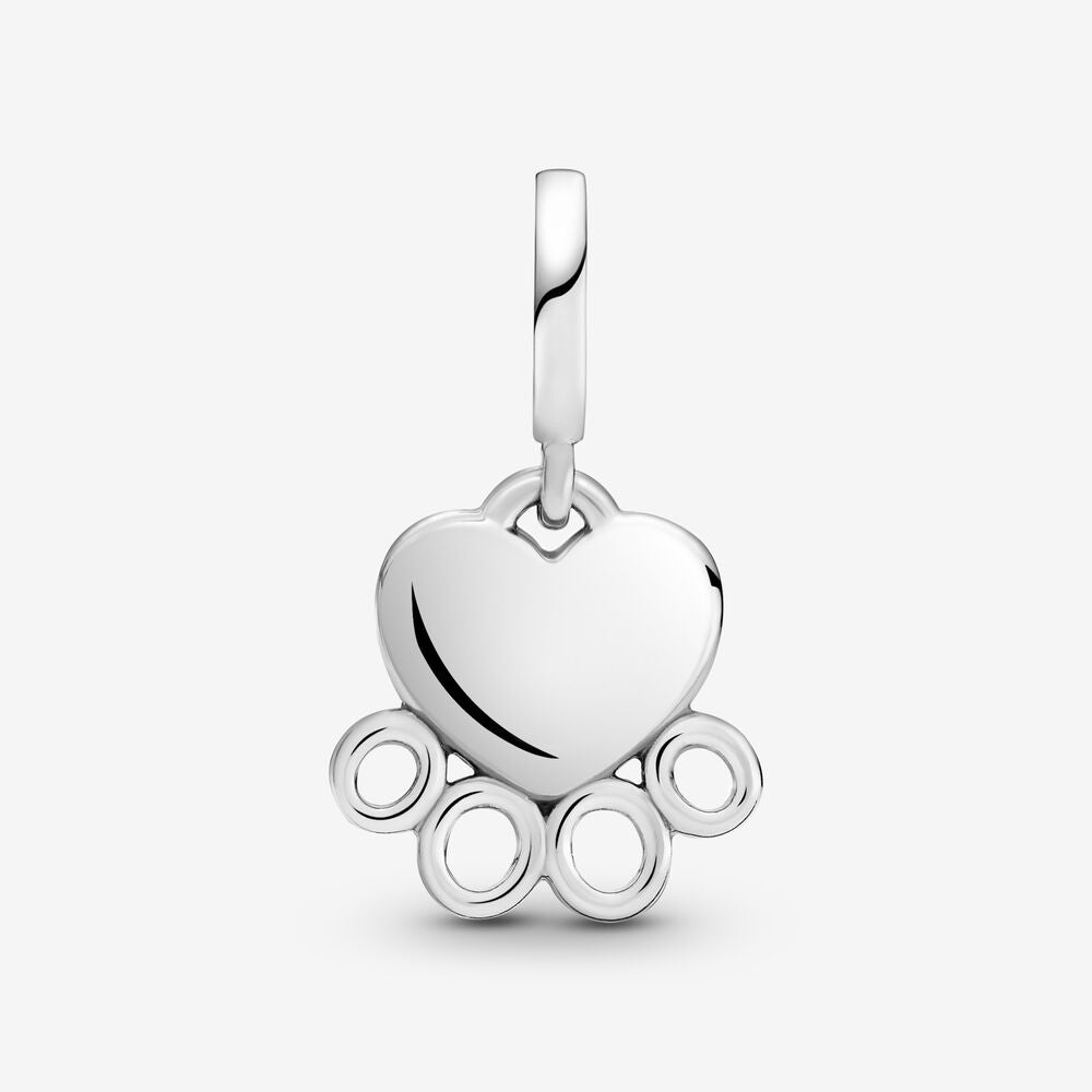 【Moments】Pan Hearts & Paw Print Dangle Charm 799360C00 925 Silver animal pendant 2021