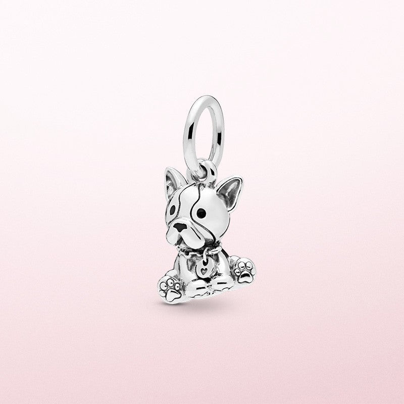 【Moments】Pan Kitty-Cat Hanging Bulldog Puppy Dog Dangle Labrador Charm Bull 925 Silver pendant 798011EN16 798010EN16 798009EN16 798008EN16