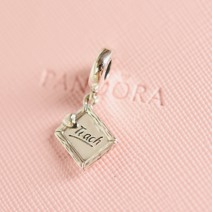 【Moments】PAN Chalkboard Dangle Charm pendant 799108C00 925 silver Teach With Heart