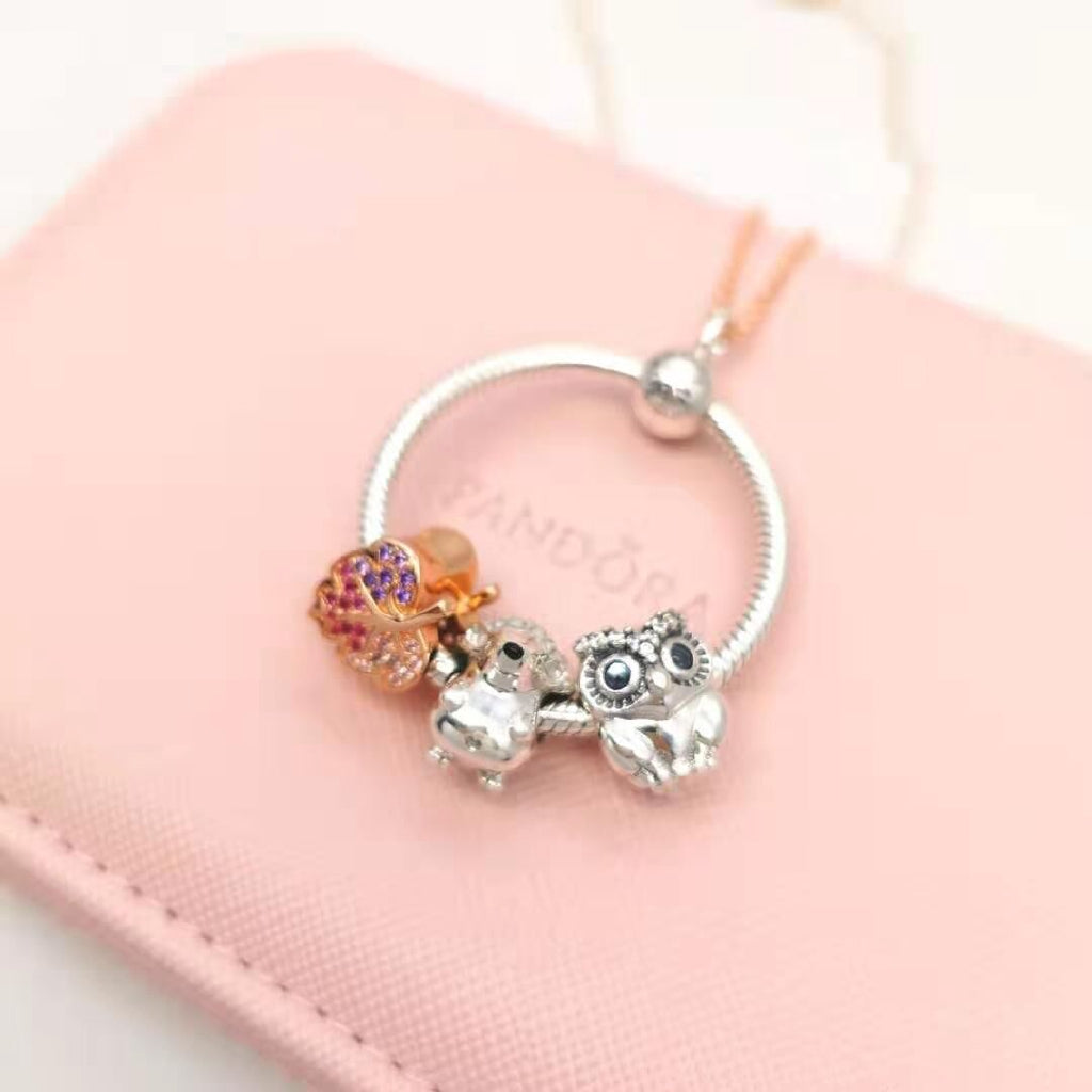 【Moments】Pan Moments O Pendant Charm 925 Silver ROSE Gold for women Small Medium Large