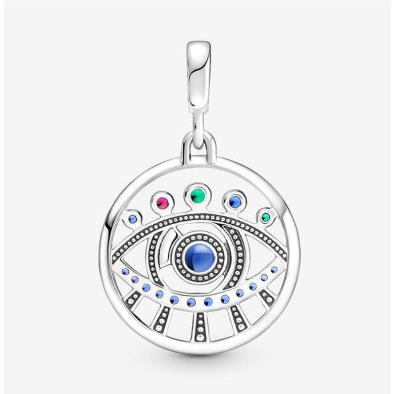 【ME】【ESSENCE】ME The Eye Medallion Charm 799668C01 Multi-color eye Crystal for women girl