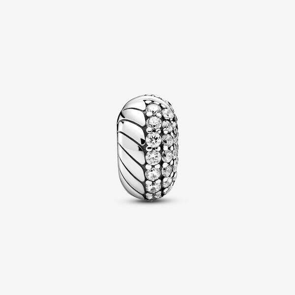 【Moments】PAN Pavé Snake Chain Pattern Clip charm 799089C01 925 silver Classic