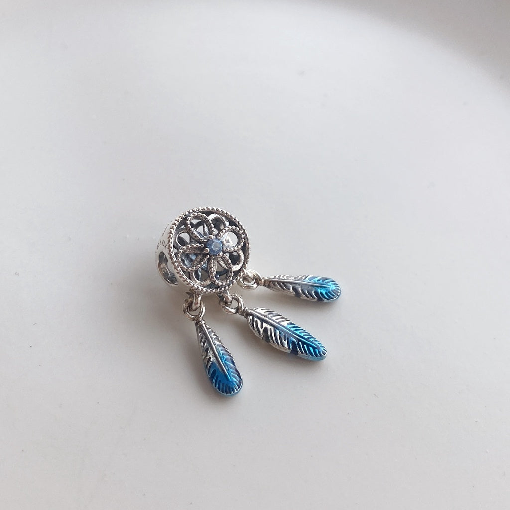 【MOMENTS】PAN Blue Dreamcatcher Charm 925 Silver pendant 799341C01 Classic