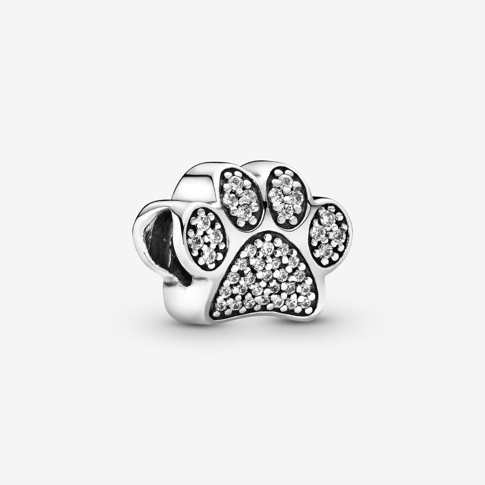 【Moments】PAN Sparkling Paw Print Charm Sterling silver 925 silver pet animal rose gold 781714C01 791714CZ