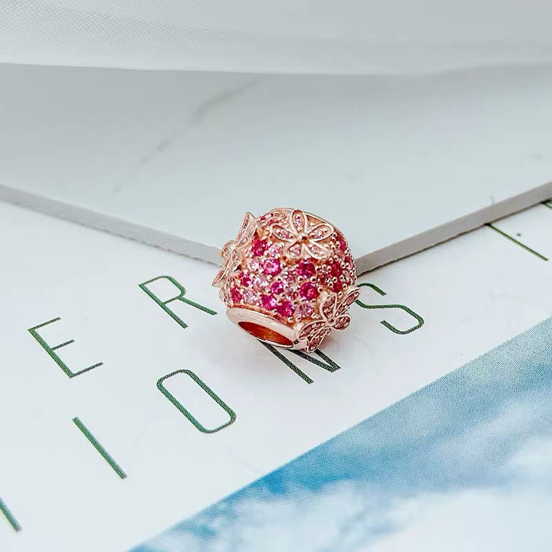 【Moments】Pan Pink Pavé Daisy Flower Charm 788797C01 rose gold adversity charm 2020 new