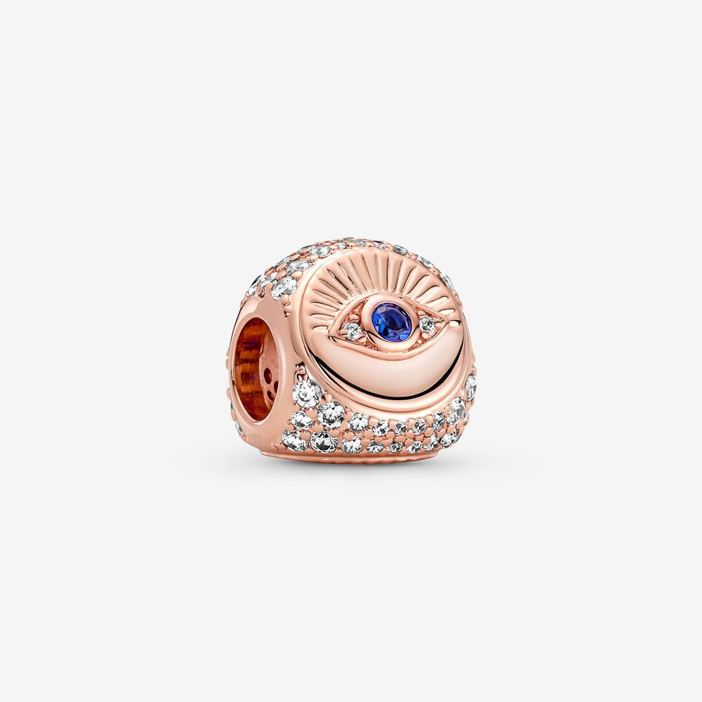 【Moments】PAN Hamsa, All-seeing Eye & Feather Three-sided Charm Rose gold 780101C01