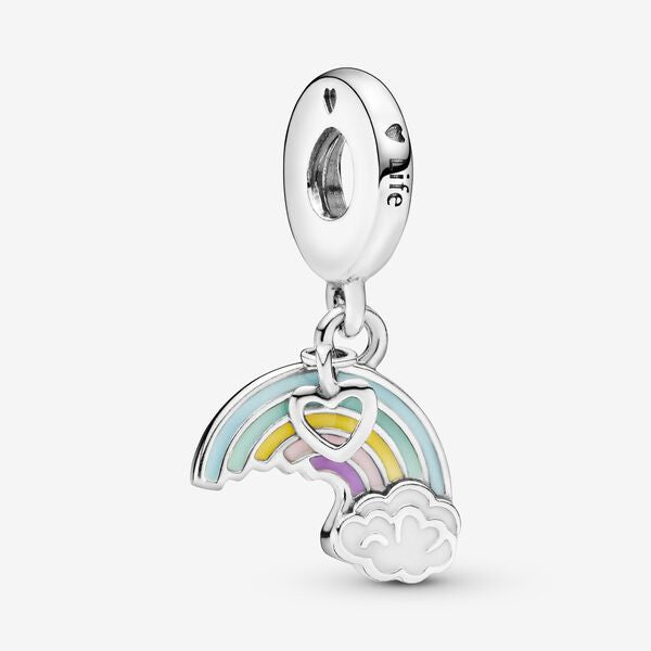 【Moments】Rainbow of Love Hanging Charm 925 silver 797016ENMX pink blue pendant charm