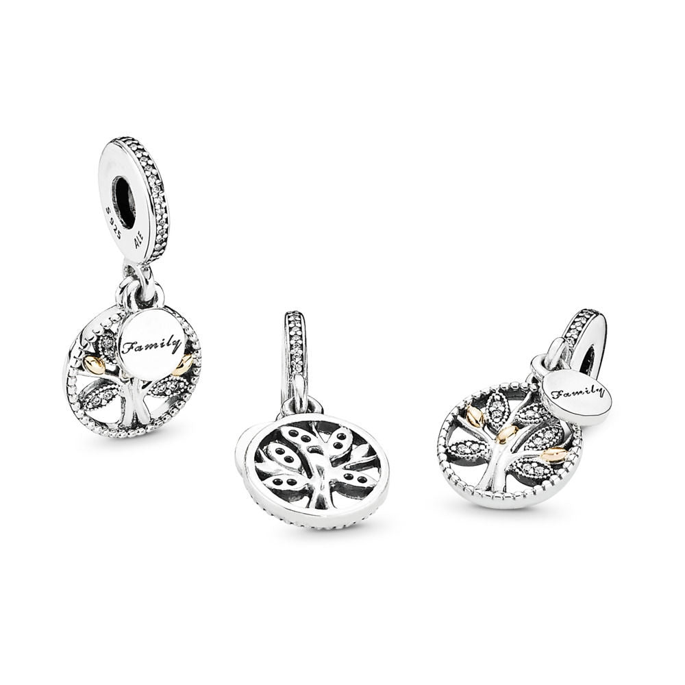 【Moments】PAN Sparkling Family Tree Dangle Charm 925 silver rose gold pendant  791728CZ 781728CZ 761728CZ