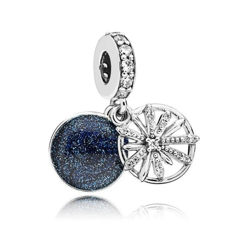 【MOMENTS】Dazzling Wishes Pendant Charm blue 925silver Pendant for pan 797531CZ