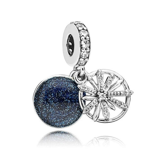 【MOMENTS】Dazzling Wishes Pendant Charm blue 925silver Pendant for pan 797531CZ