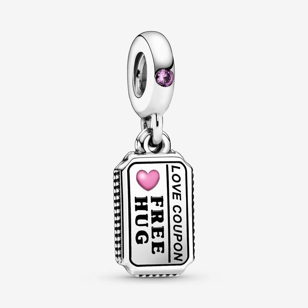 【MOMENTS】PAN Love Coupon Dangle Charm 925 Silver pendant for women bracelet 798703C01