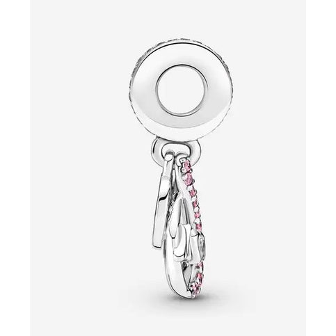 【Moments】Pan Mom Infinity Pavé Double Dangle Charm 791468C01 925 Silver Mother's Day pink pednat