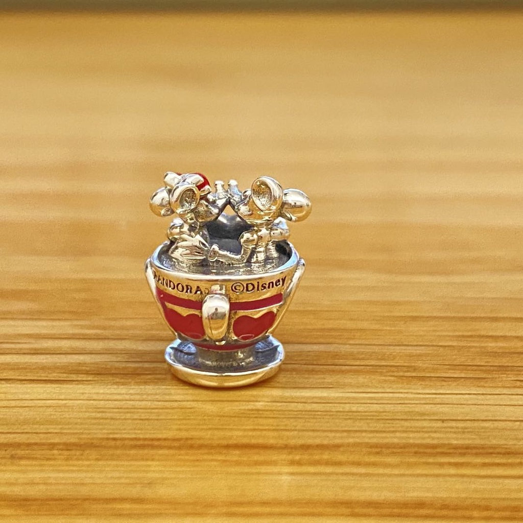 【Moments】Pan Disn** Parks Mickey and Minnie Teacups Charm 925 Silver 799265C01