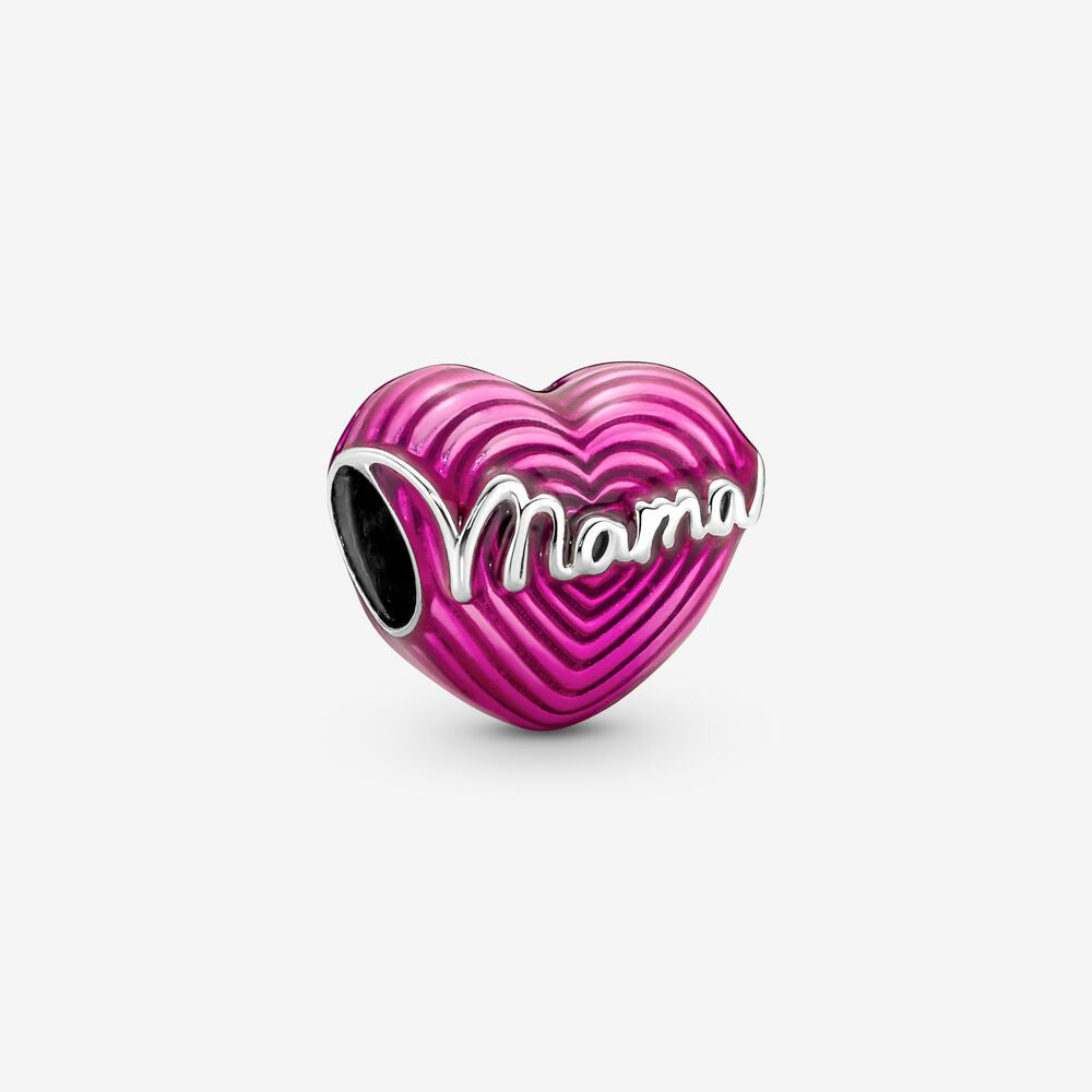 【Moments】Pan Radiating Love Mom Heart Charm 791160C01 791505C01 925 Silver Pink Purple Mother's Day