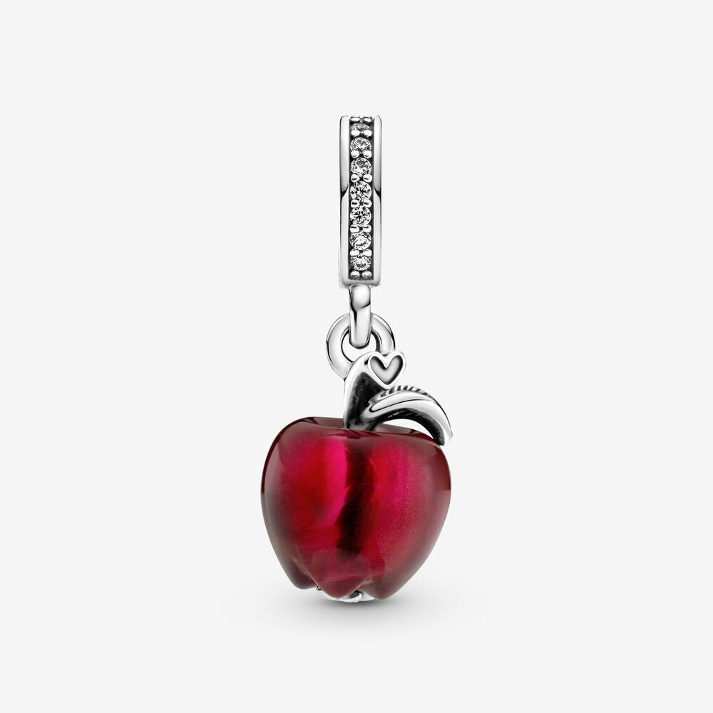 【Moments】Pan Murano Glass Red Apple Dangle Charm 799534C01 925 silver crystal red apple pendant