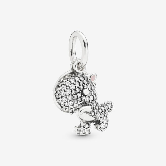 【Moments】Pan Pavé Dinosaur Hanging Charm 925 Silver for women pendant 798186CZ