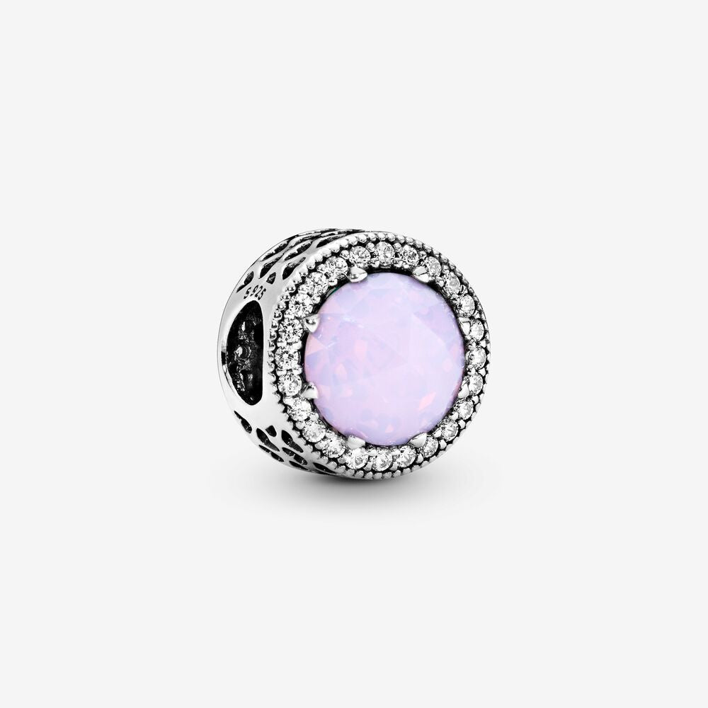 PAN Sparkling Clear Charm & Necklace 925 Silver for women birthday gift pink red purple blue green