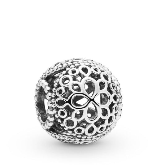 【MOMENTS】Openwork Flower Charm 925 silver pattern pendant for pan 797853