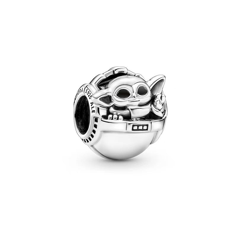 【Moments】PAN Star Wars Grogu™ & Crib Charm 799511C01 925 silver Sterling Silver