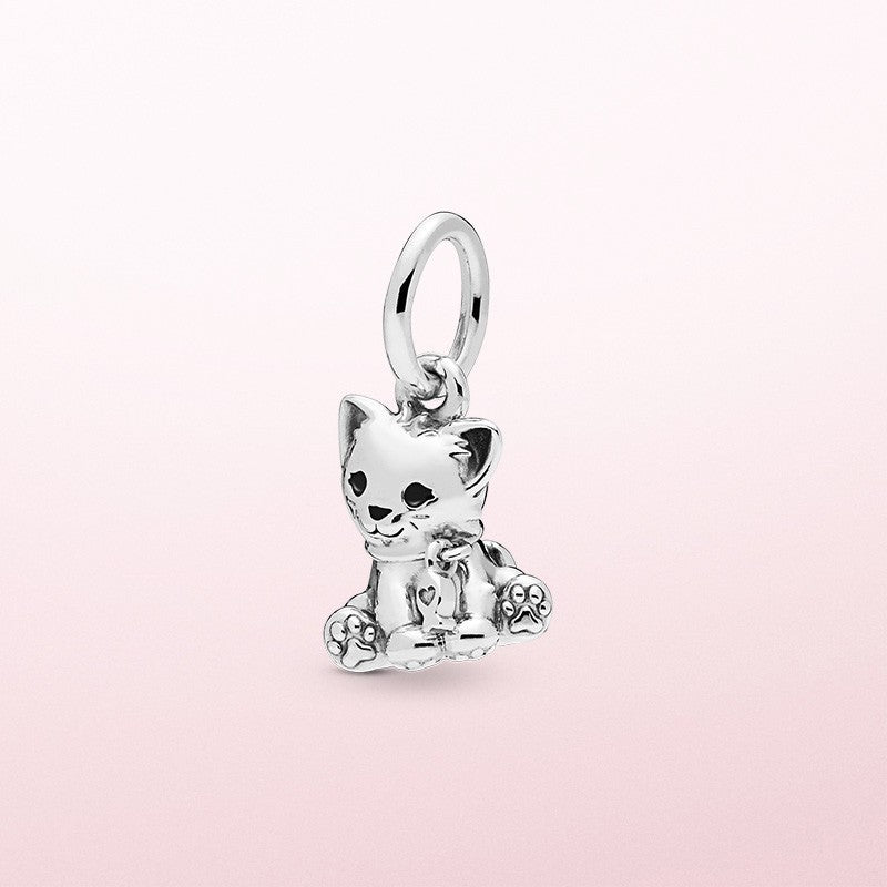 【Moments】Pan Kitty-Cat Hanging Bulldog Puppy Dog Dangle Labrador Charm Bull 925 Silver pendant 798011EN16 798010EN16 798009EN16 798008EN16