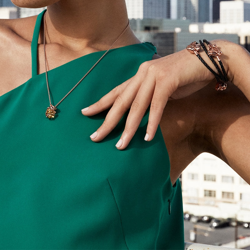 【Moments】PAN ROSE LIONESS CHARM 925 Silver Rose gold Leopard Animal