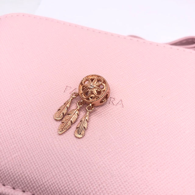 【Moments】Spiritual Dreamcatcher Charm Rose gold 925 Silver pendant 787200C00 767200C00 797200