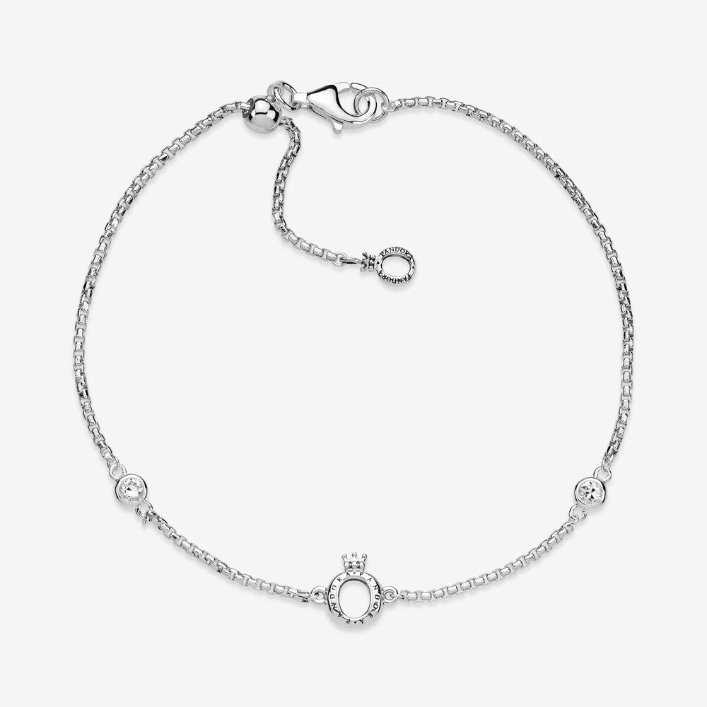 PAN Sparkling Crown O Chain Bracelet 925 silver Cubic Zirconia for women 2019 new