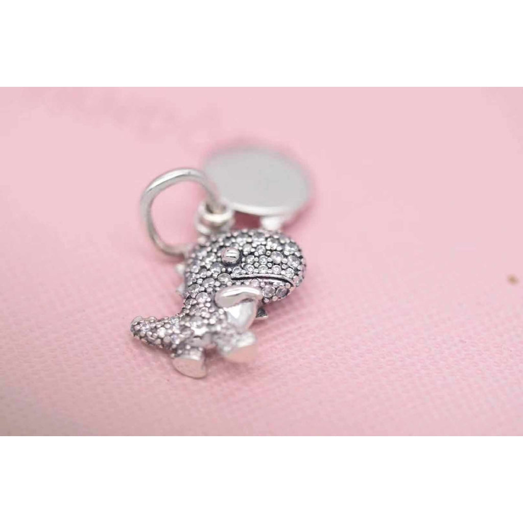 【Moments】Pan Pavé Dinosaur Hanging Charm 925 Silver for women pendant 798186CZ