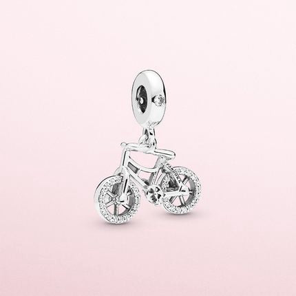 【Moments】Brilliant Bicycle Hanging Charm 925 Silver pendant 797858CZ