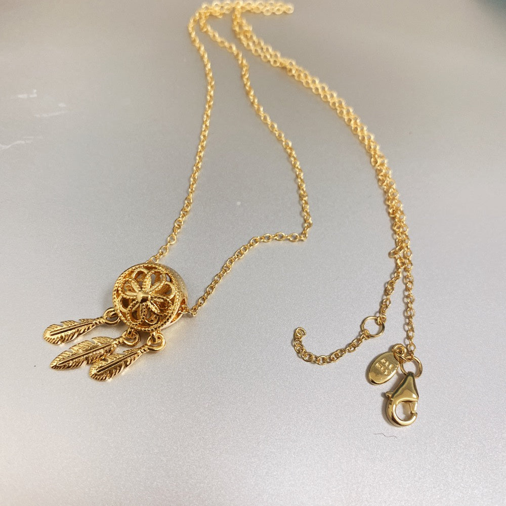 【Moments】Spiritual Dreamcatcher Charm Rose gold 925 Silver pendant 787200C00 767200C00 797200