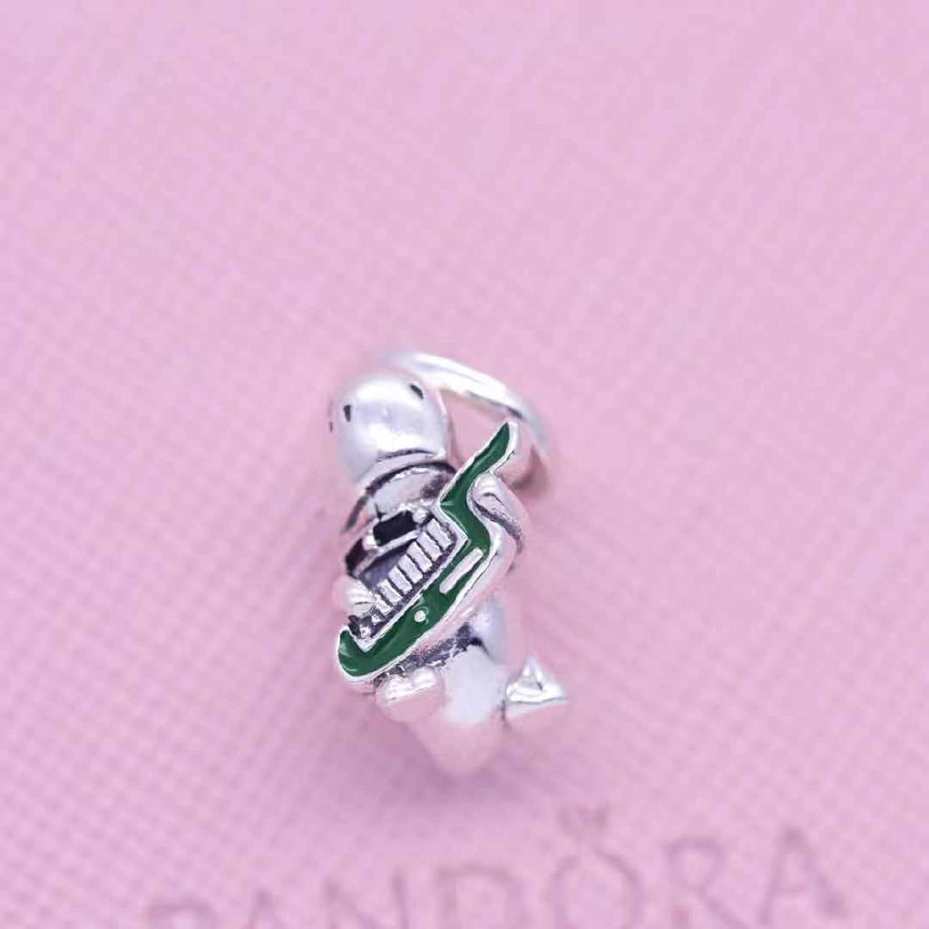 【Moments】Pan Dino the Dinosaur Punk Band Hanging Charm 925 Silver for women pendant 798297ENMX