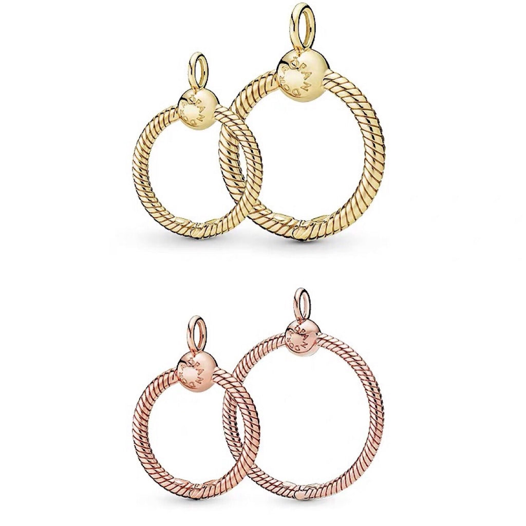 【Moments】Pan Moments O Pendant Charm 925 Silver ROSE Gold for women Small Medium Large