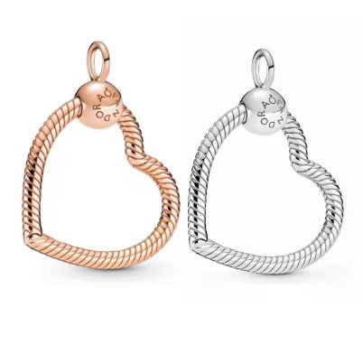 【Moments】Pan Heart Charm Pendant 925 silver 399384C00 389384C00 Compatible With Moments charm
