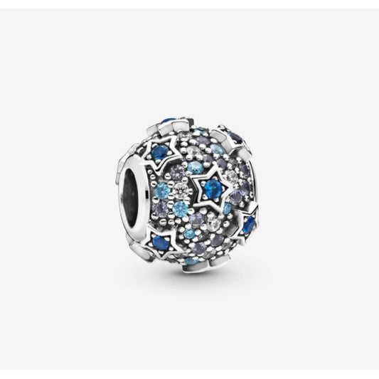 【Moments】Elevated Stars Pavé Charm 925 Silver blue 798467C01