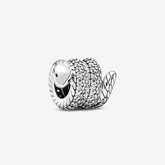 【Moments】PAN Sparkling Wrapped Snake Charm 799099C01 Sterling Silver