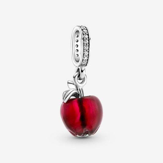 【Moments】Pan Murano Glass Red Apple Dangle Charm 799534C01 925 silver crystal red apple pendant